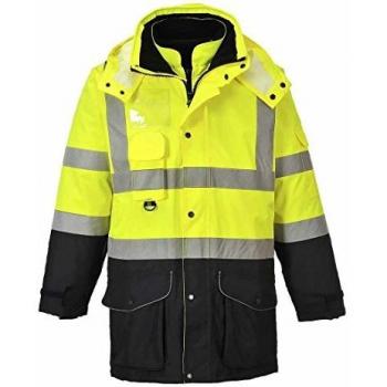 Parka Haute-Visibilité 7-en-1 Jaune/Marine XS
