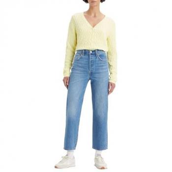 Levi's Damen Jeans RIBCAGE STRAIGHT ANKLE Blau
