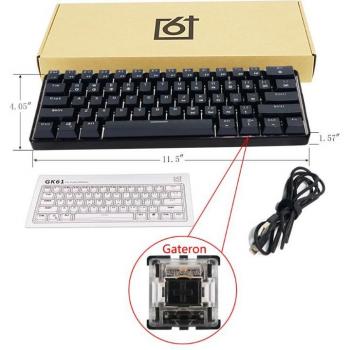 CPDD SK61 60% Gaming Keyboard with Gateron Optical Switches