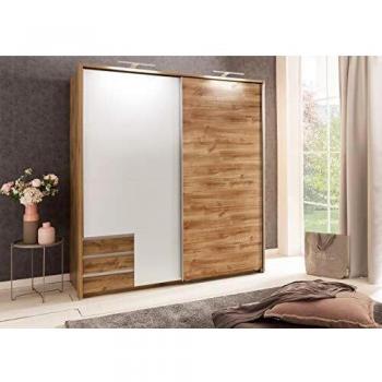 Wimex Schwebetürenschrank Emden, (B/H/T) 9 x 220 x 61 cm, Weiß