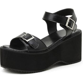 Schwarze Lolita Sandalen für den Sommer