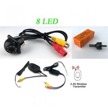 Caméra de recul vidéo pour voiture avec vision nocturne et 8 LED