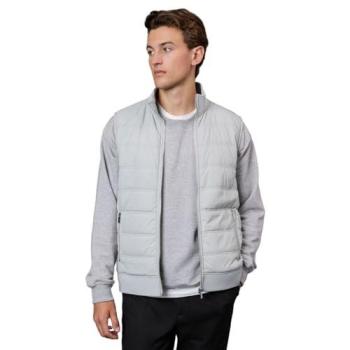 Burton Men's Quilted Hybrid Gilet – Light Grey Mid-Size