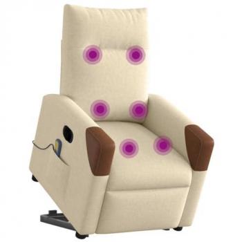 VidaXL Massagesessel mit Aufstehhilfe in Creme