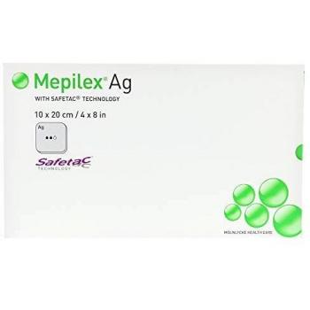 Mepilex Ag Verband 10x20 cm steril 5 Stück