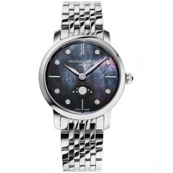Orologio Femminile Frederick Constant FC-206MPBD1S6B Slimline con Fasi Lunari in Metallo