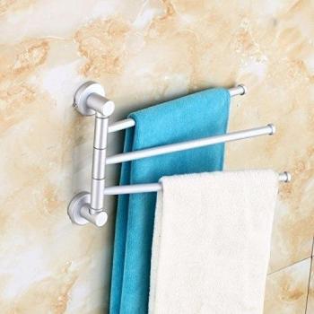 Rotador de Baño Aluminio con 3 Toalleros