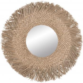 Miroir Ronde Naturel Jonc de Mer