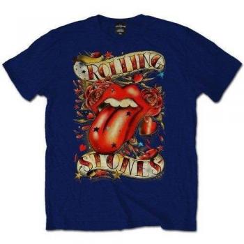 Camiseta L marrón unisex The Rolling Stones logo estrellas