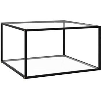 Mesa Negra Templada 90x90, 50cm Altura