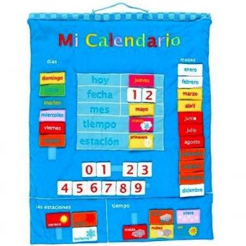 Mi Calendario Spanish Fabric Wall Hanging