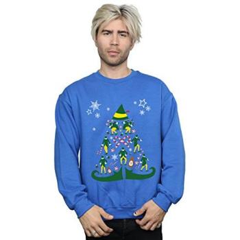 Blue Santa‑Elf Sweatshirt for Men – 2XL