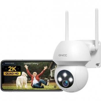 K Outdoor Security Camera with Auto Tracking, 2.4G WiFi CCTV Camera, 360°