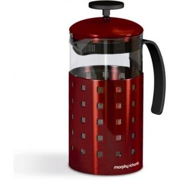 Red Ceramic French Press, 8 Cups