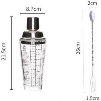 Glass Cocktail Shaker with Strainer
