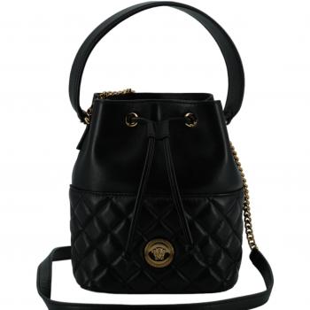 Women's Versace La Medusa Quilted Leather Bucket Bag