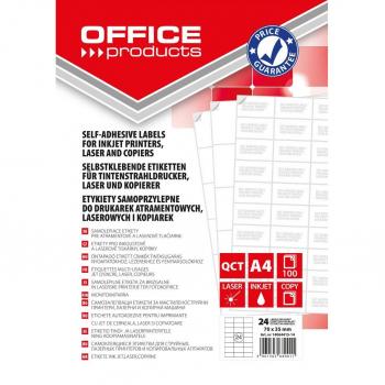 Etikettenpaket 70x35 mm, weiß, 100 Blatt – Geschäftsanwendung