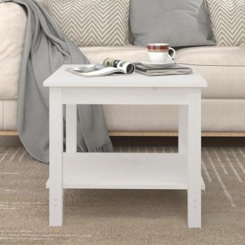 Mesa de centro de madera blanca 50x50x45 cm