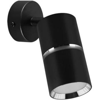 Moderne Wandspot Lampe GU10 Schwarz Chrom