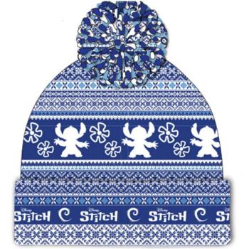 Sombrero Cónico Stitch Fair Isle Pom Azul Nocturno