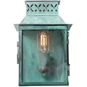Lambeth Palace 1 Light Outdoor Wall Lantern Light Verdigris IP44, E27