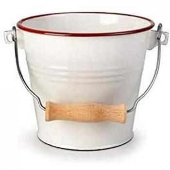 Seau de Jardinage IBILI Bordeaux – 16×18×13 cm, Couleur Blanc