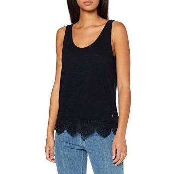 Superdry Morocco Lace Hem T-Shirt Donna, Blu