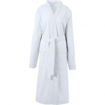 Peignoir en Coton Blanc Taille M/L Jacquard Volupté