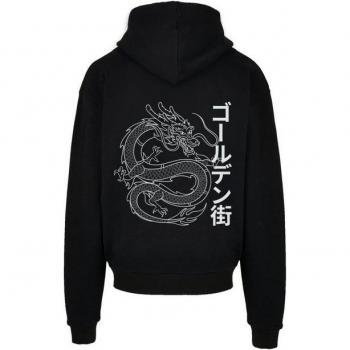 Oversize Kapuzenpullover Drache F4NT4STIC, schwarz, Gr. L
