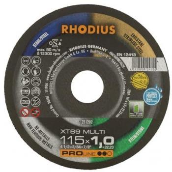 Rhodius Lama Dischi di Taglio XT69 Multi 211202 115×1,0×22,23 Extra‑Sottile Uso Multiplo