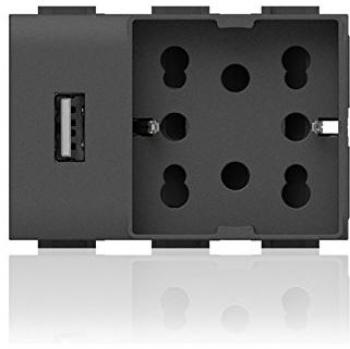 BTicino LivingLight Unica USB Antracite 4Box
