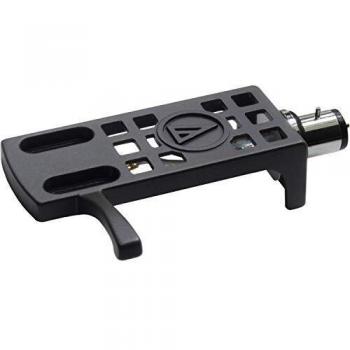 Audio Technica AT-HS10BK Universal Headshell with Finger Lift 1/2 Mount for 4 Pin Cartridge Aluminum includes Mounting Screws (Black)