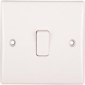Interruttore Denon Slimline 10A Bianco, 2 Vie, BS3676