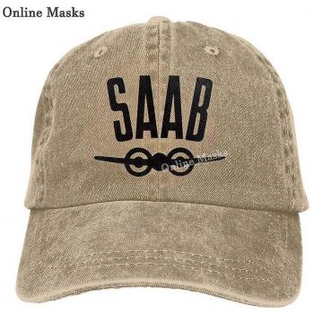 Gorra de carreras Saab con diseño de coche