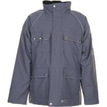 Planam Winterparka 2193 Canvas Grau/Schwarz XXL
