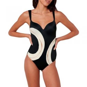 Triumph Badeanzug “Summer Allure OWP 01” – Schwarz-Design, B‑Cup, Gr. 40, mit Bügeln & Einlagen