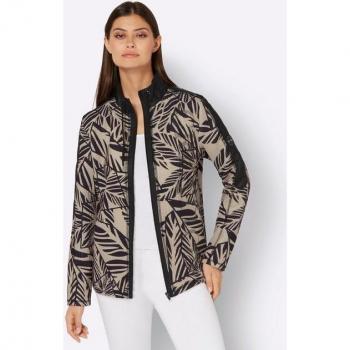 Shirtjacke „Jersey“ Schwarz-Sand