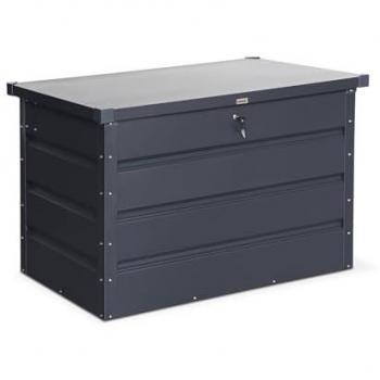 Baule da giardino in metallo, capacità 285L