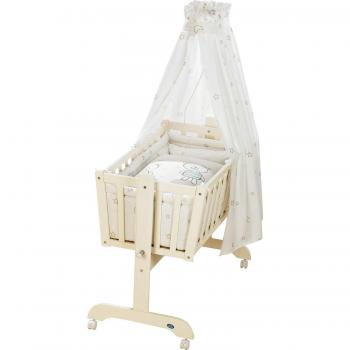 Sandy White Balance‑Wiege Alvi 40×90 cm