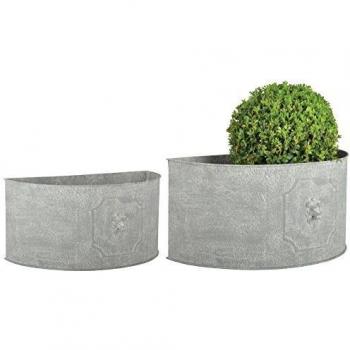 Esschert Design Pot de Fleurs Demi-Rond Lion