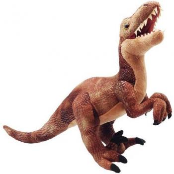 Brown Velociraptor Plush Dinosaur Toy