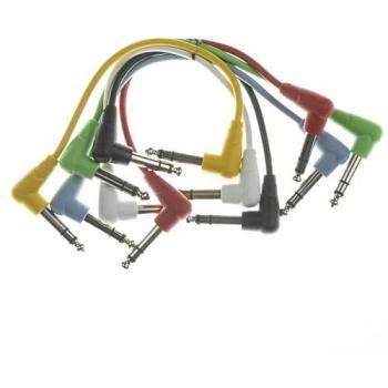 MUSIC STORE Stereo Patchkabel 6er-Pack mit Winkelklinke