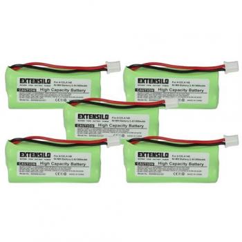 5x High-Capacity Batteries for Siemens Gigaset Wireless Phones