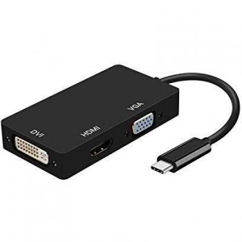 USB‑C to Dual Video Output (DVI+HDMI+VGA) Cable – 15 cm