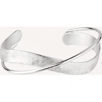 Brazalete Textures de plata rígido Vidal & Vidal