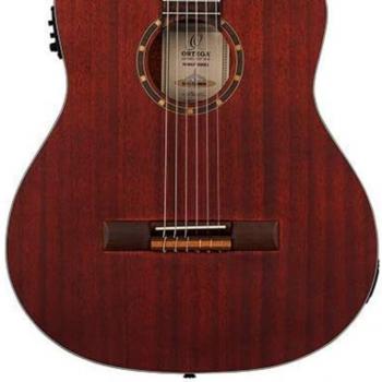 Ortéga RCE125MMSN – Guitare Électro‑Classique Acajou à Finition Satinée, Pores Ouverts (Avec Housse)