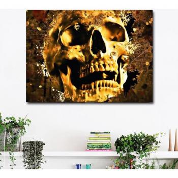 Strass-Gemälde Totenkopf