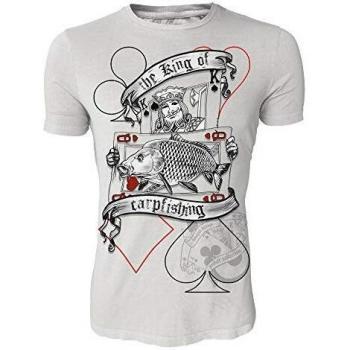 Carp Fishing King Top – Light Grey 2XL for Men