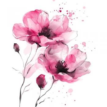3-lagige Papierservietten Mohnblumen Motiv