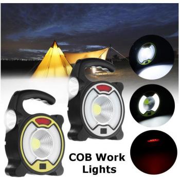 Lampadaire LED Cob – lumière d'urgence, panneaux solaires inclus